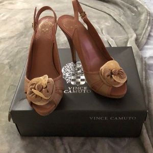 Vince Camuto Mista Rose Straw Fabric Heel